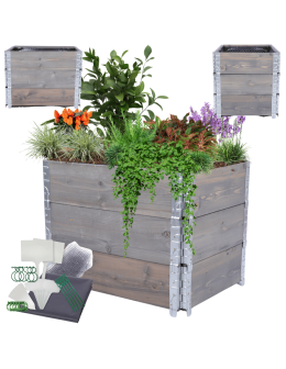 Skrzynia na warzywa FOLIA KUBEŁKI grządka podwyższona inspekt 60X60X80