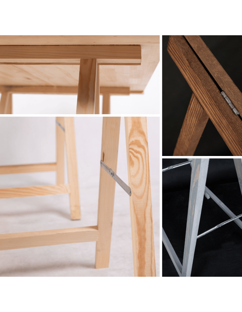 Kobyłka- drewniany koziołek - Koziołek podblatowy Nogi pod blat koziołek drewniany roboczy warsztatowy - product b2b.wamar.biz 3