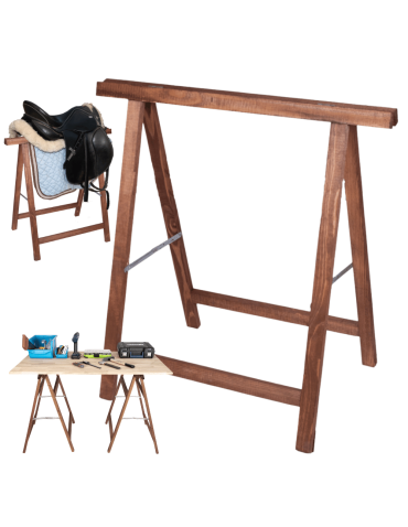 Koziołek podblatowy wieszak na siodło koziołek drewniany roboczy stojak