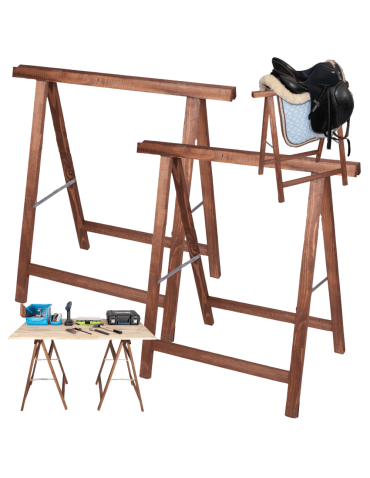 2x Koziołek podblatowy wieszak na siodło koziołek drewniany roboczy stojak