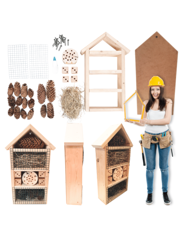 Domek dla owadów HOTEL DO SAMODZIELNEGO MONTAŻU MEGA DUŻY aż 47cm! DIY