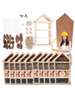 10x Domek dla owadów HOTEL DO SAMODZIELNEGO MONTAŻU MEGA DUŻY aż 47cm! DIY