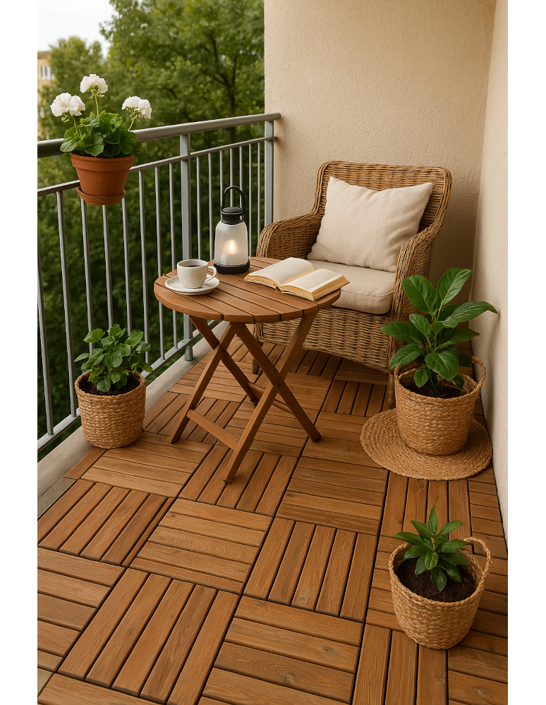 Podesty tarasowe - Płytki drewniane podest tarasowy panel płytka balkonowe IMPREGNAT 30x30 1M2 - product b2b.wamar.biz 11