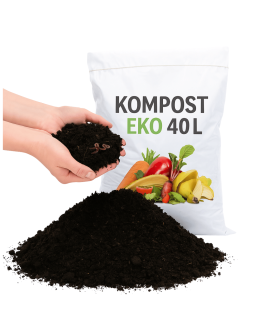 BIOAKTYWNY KOMPOST 40L ziemia humus podłoże do KWIATÓW WARZYW EKO NATURALNY