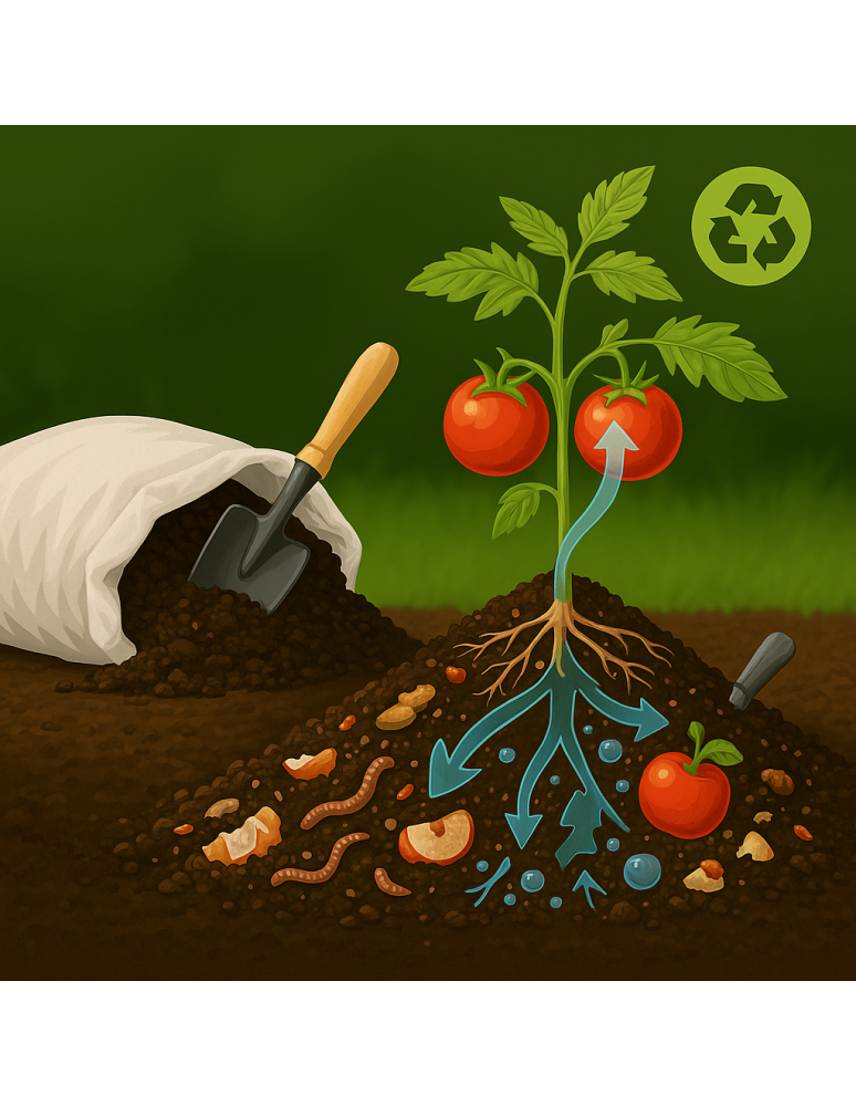 Surowce organiczne - BIOAKTYWNY KOMPOST 40L ziemia humus podłoże do KWIATÓW WARZYW EKO NATURALNY - product b2b.wamar.biz 9