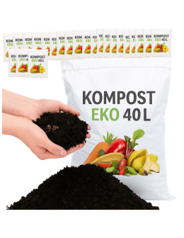 BIOAKTYWNY KOMPOST 40L ziemia humus podłoże do KWIATÓW WARZYW EKO 24 WORKI