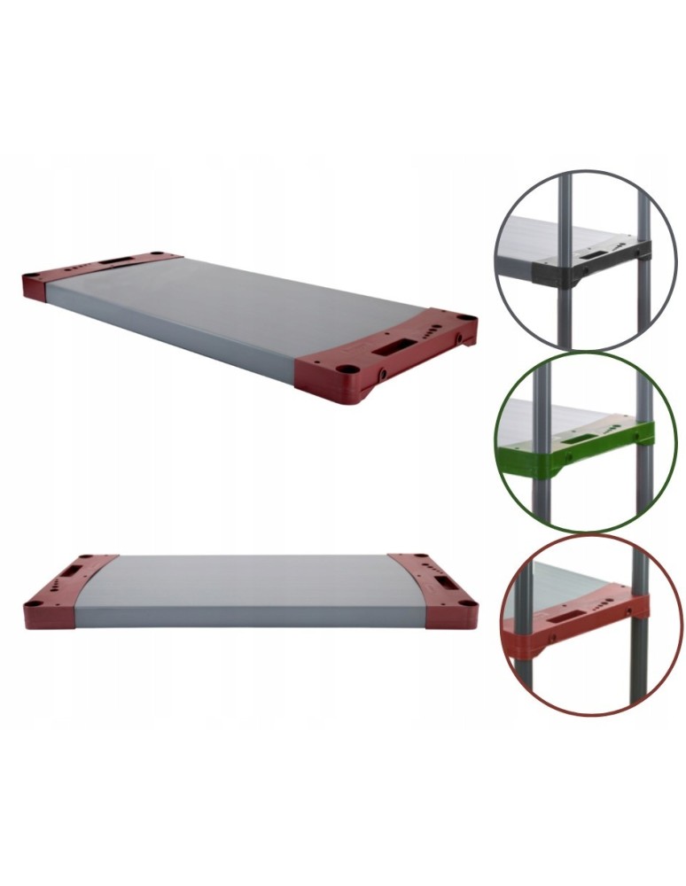 Regały z plastiku- tworzywa - Półka do regału plastikowego Tytan/ TYT_P_100_CZER - product b2b.wamar.biz 1