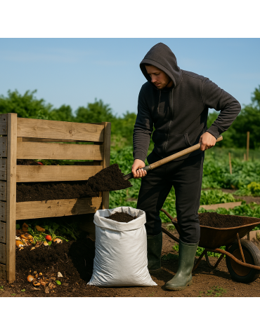 Surowce organiczne - BIOAKTYWNY KOMPOST 40L ziemia humus podłoże do KWIATÓW WARZYW EKO 24 WORKI - product 8