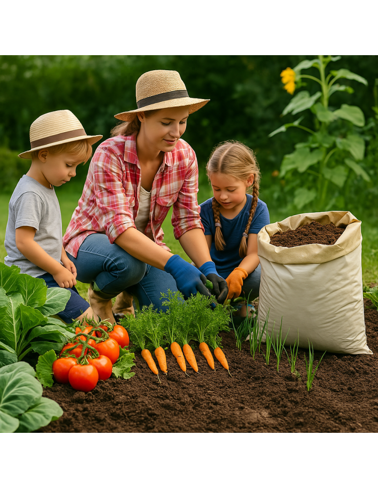 Surowce organiczne - BIOAKTYWNY KOMPOST 40L ziemia humus podłoże do KWIATÓW WARZYW EKO 24 WORKI - product b2b.wamar.biz 11