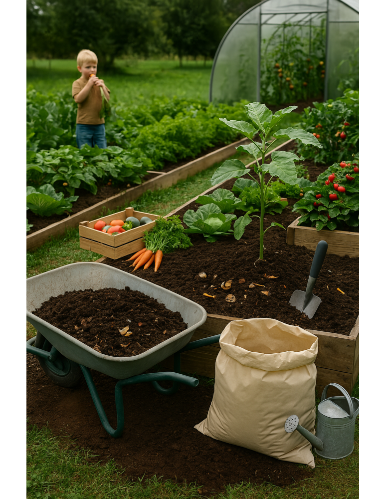 Surowce organiczne - BIOAKTYWNY KOMPOST 40L ziemia humus podłoże do KWIATÓW WARZYW EKO 24 WORKI - product b2b.wamar.biz 13