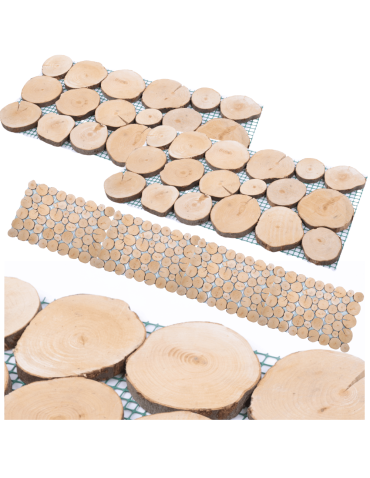 Ścieżka ogrodowa 80x40 cm chodnik plastry drewna BUKOWE ścieżki EKO x2