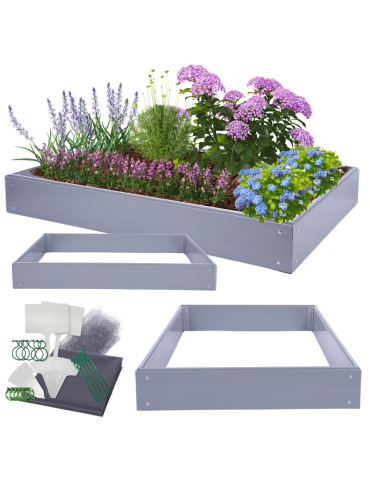 Warzywnik skrzynia na warzywa grządka plastik 20x160x110 warzywniak PCV