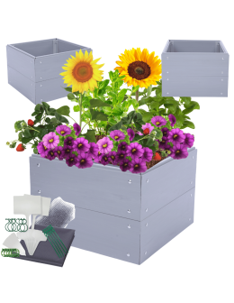 Skrzynia na warzywa z tworzywa grządka warzywnik 40x80x60 warzywniak PCV