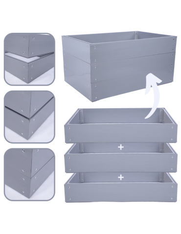 Warzywnik z tworzywa sztucznego - Skrzynia na warzywa plastikowa grządka warzywnik 40x60x60 warzywniak PCV - product 6