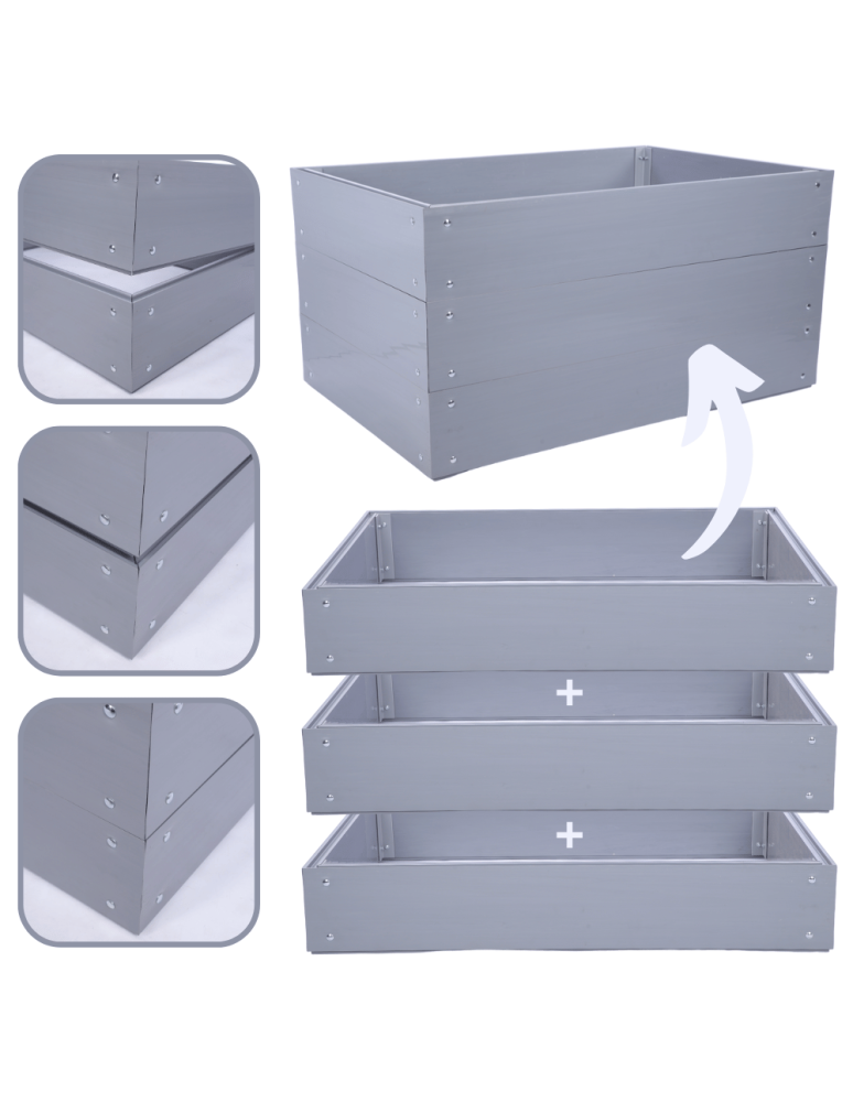 Warzywnik z tworzywa sztucznego - Skrzynia na warzywa plastikowa grządka warzywnik 60x180x80 warzywniak PCV - product b2b.wamar.biz 6