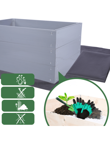 Warzywnik z tworzywa sztucznego - Grządka podwyższona z tworzywa warzywnik 60x80x60 warzywniak PCV - product 9