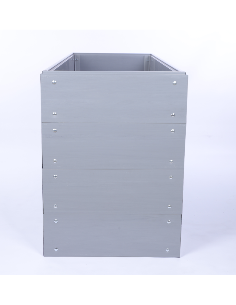 Warzywnik z tworzywa sztucznego - Skrzynia na warzywa plastikowa grządka WYSOKA DONICA 80x160x45 PCV - product b2b.wamar.biz 4