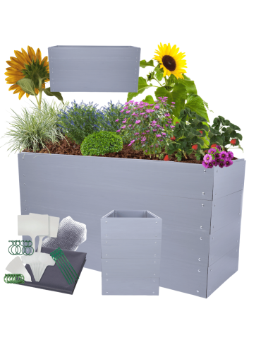 Skrzynia na warzywa plastikowa grządka WYSOKA DONICA 80x140x45 PCV