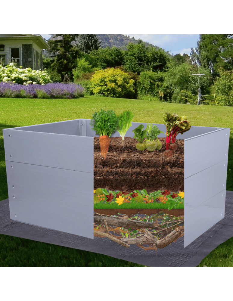 Warzywnik z tworzywa sztucznego - Grządka podwyższona z tworzywa WYSOKA DONICA 80x140x80 PCV - product b2b.wamar.biz 11