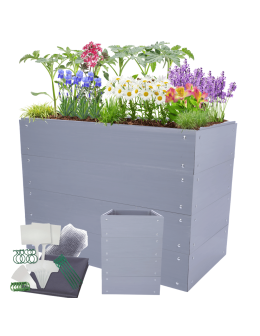 Skrzynia na warzywa plastikowa grządka WYSOKA DONICA 80x120x45 PCV