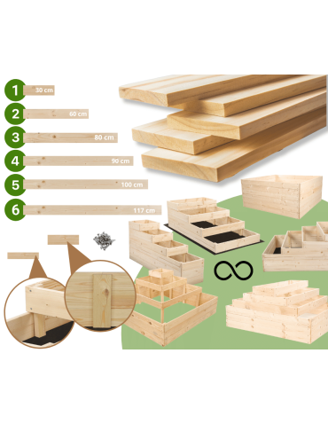 Deski Złączki Narożniki - Deska sosnowa IMPREGNOWANA 9x60x1,7 cm do donic grządek piaskownic - produkt 8