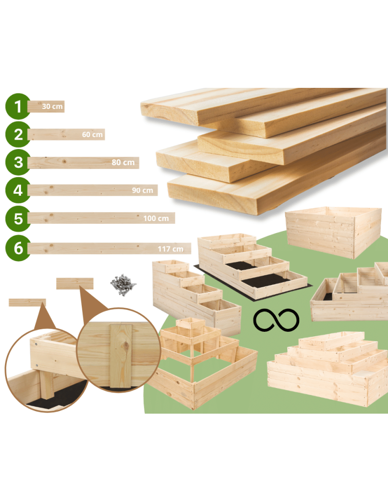 Deski Złączki Narożniki - Deska sosnowa IMPREGNOWANA 9x90x1,7 cm do donic grządek piaskownic - product b2b.wamar.biz 8