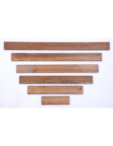 Deski Złączki Narożniki - Deska sosnowa z nawiertami 9x80x1,7 cm do donic grządek piaskownic drewno - product 4