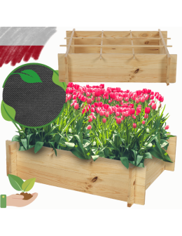 Skrzynia na warzywa zioła grządka podwyższona donica zielnik 80x60cm ECO