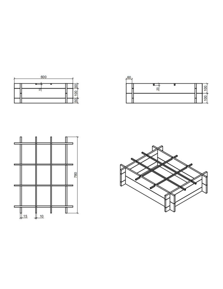 ZP05 - Skrzynia na warzywa zioła grządka podwyższona donica warzywnik 80x60cm ECO - product b2b.wamar.biz 11