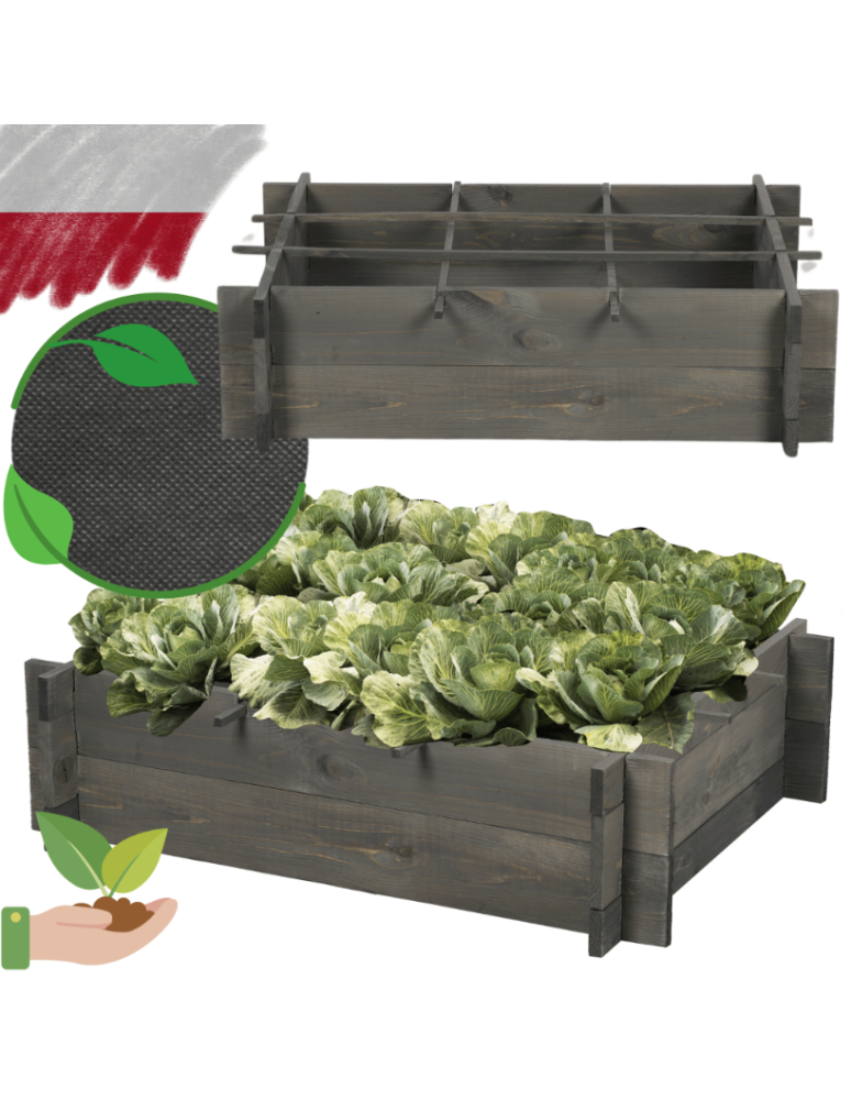 ZP05 - Skrzynia na warzywa zioła grządka podwyższona warzywniak zielnik 80x60cm ECO - product b2b.wamar.biz 1
