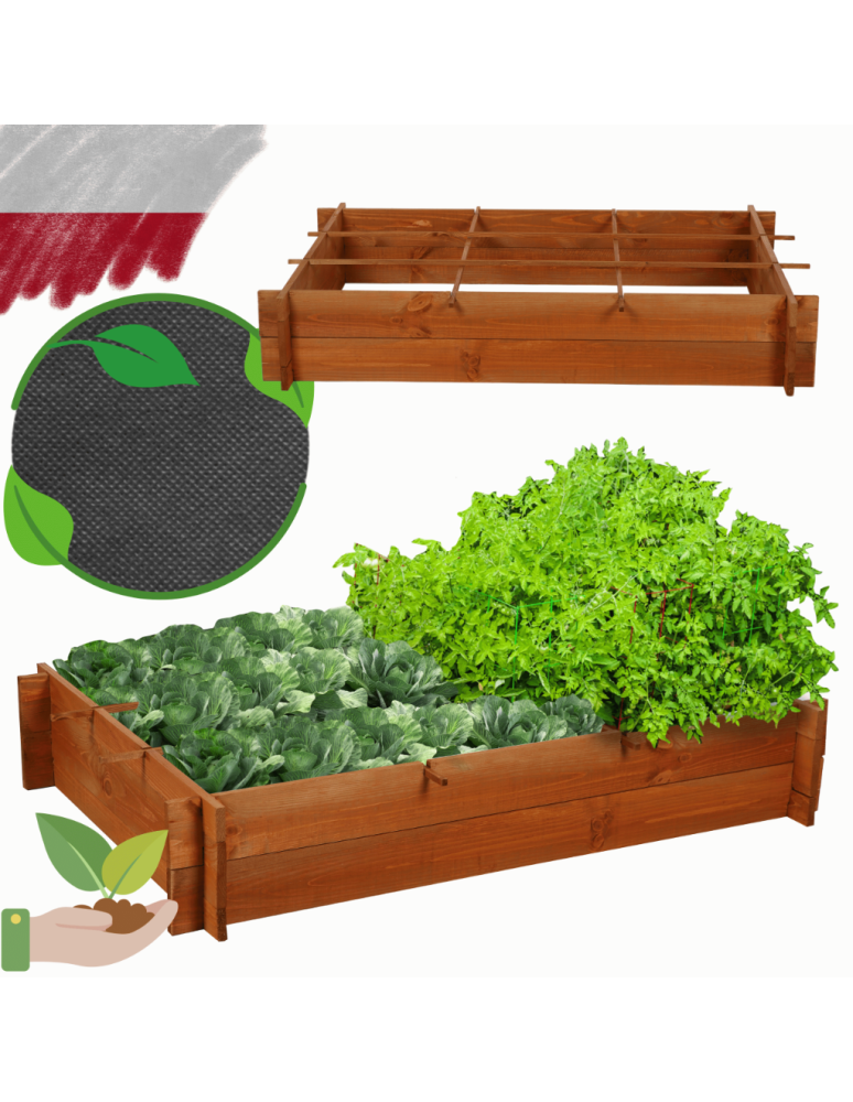 ZP05 - Skrzynia na warzywa zioła grządka podwyższona donica zielnik 120x80cm ECO - produkt b2b.wamar.biz 1