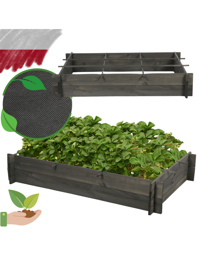 ZP05 - Skrzynia na warzywa zioła grządka podwyższona donica inspekt120x80cm ECO - product b2b.wamar.biz 1