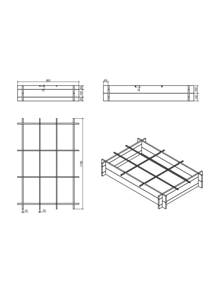 ZP05 - Skrzynia na warzywa zioła grządka podwyższona donica inspekt120x80cm ECO - product b2b.wamar.biz 11