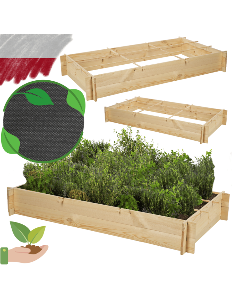 ZP05 - Skrzynia na warzywa zioła grządka podwyższona donica zielnik 150x80cm ECO - product b2b.wamar.biz 1