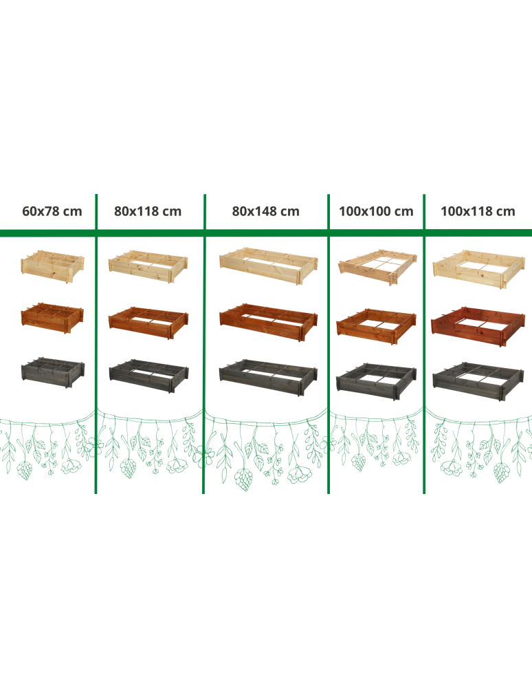 ZP05 - Skrzynia na warzywa zioła grządka podwyższona donica ziołownik 150x80cm ECO - product b2b.wamar.biz 7