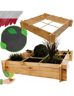 Skrzynia na warzywa zioła grządka podwyższona donica zielnik 100x100cm ECO