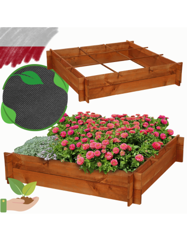 Skrzynia na warzywa zioła grządka podwyższona donica zielnik 100x100cm ECO