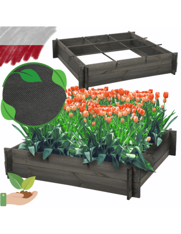 Skrzynia na warzywa zioła grządka podwyższona donica zielnik 100x100cm ECO