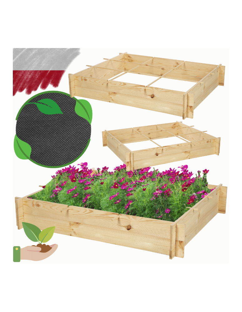 ZP05 - Skrzynia na warzywa zioła grządka podwyższona donica zielnik 120x100cm ECO - product b2b.wamar.biz 1