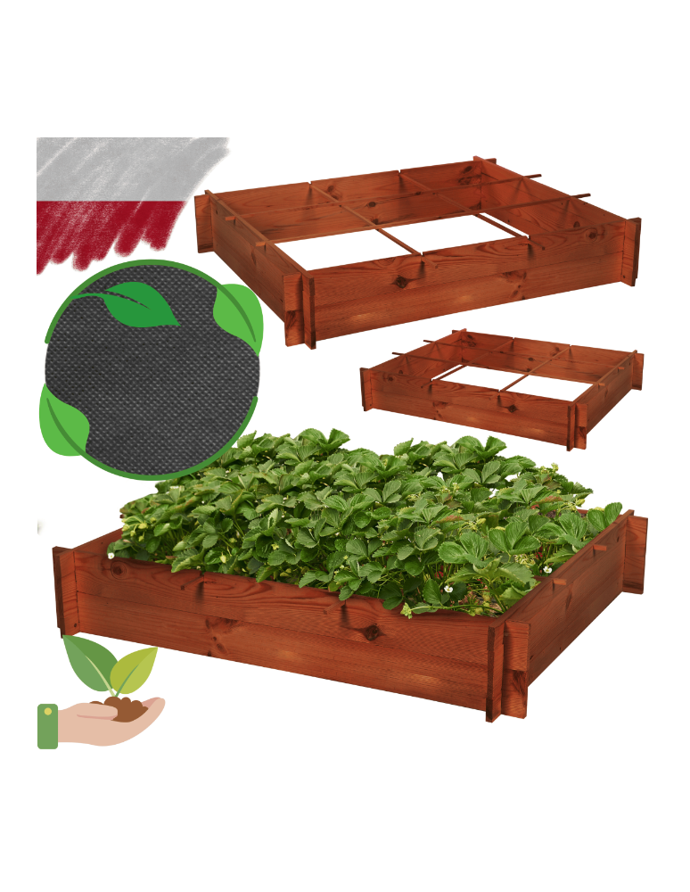 ZP05 - Skrzynia na warzywa zioła grządka podwyższona donica zielnik 120x100cm ECO - product b2b.wamar.biz 1