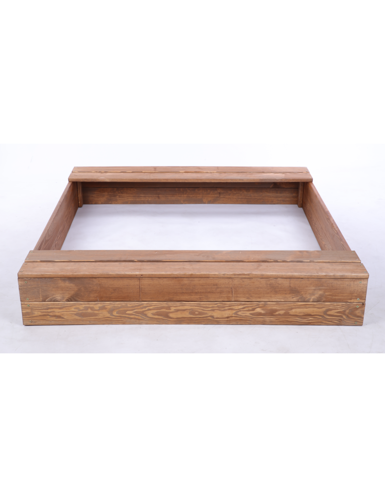 Piaskownice - Piaskownica impregnowana 120x120 z ławeczkami AGROWŁÓKNINA eko drewno - product b2b.wamar.biz 4