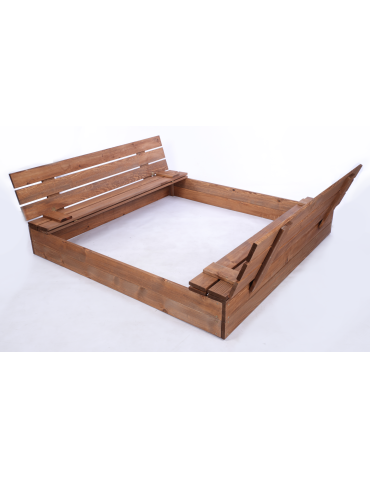 Piaskownica ZAMYKANA impregnowana 140x140 z ławeczkami AGROWŁÓKNINA EKO - product 2