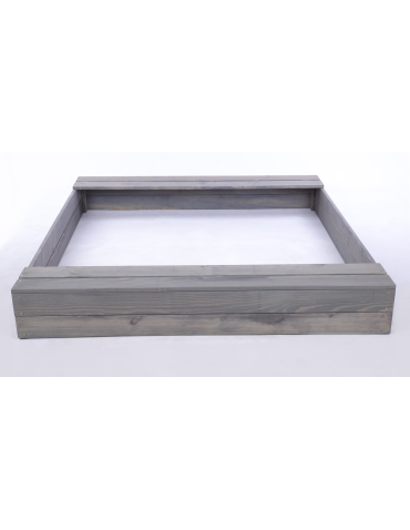 Piaskownice - Piaskownica impregnowana 140x140 z ławeczkami AGROWŁÓKNINA eko drewno - product 4