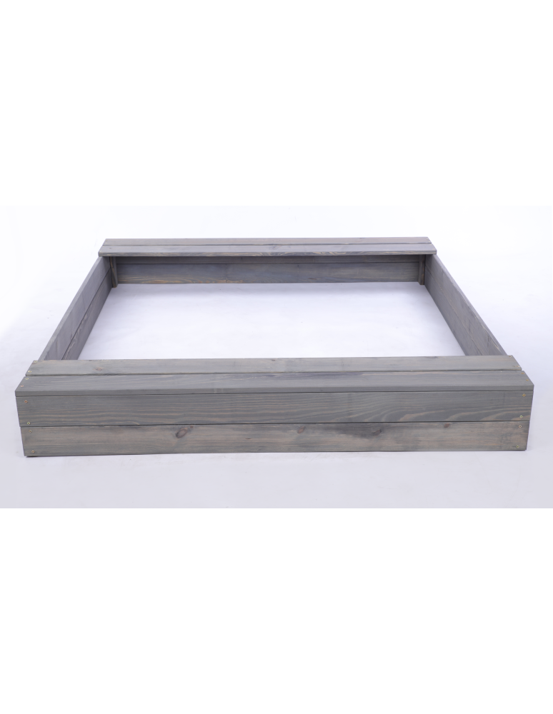 Piaskownice - Piaskownica impregnowana 140x140 z ławeczkami AGROWŁÓKNINA eko drewno - product b2b.wamar.biz 4