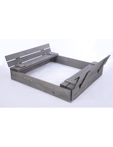 Piaskownica Z POKRYWĄ 120x120 z ławeczkami AGROWŁÓKNINA IMPREGNOWANA EKO - product 2