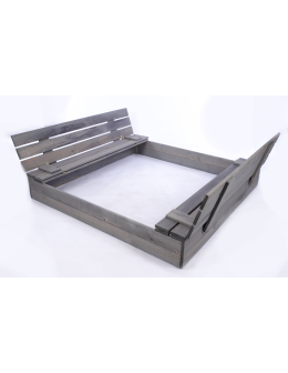 Piaskownica impregnowana 140x140 z ławeczkami AGROWŁÓKNINA pokrywa oparcie - product 2