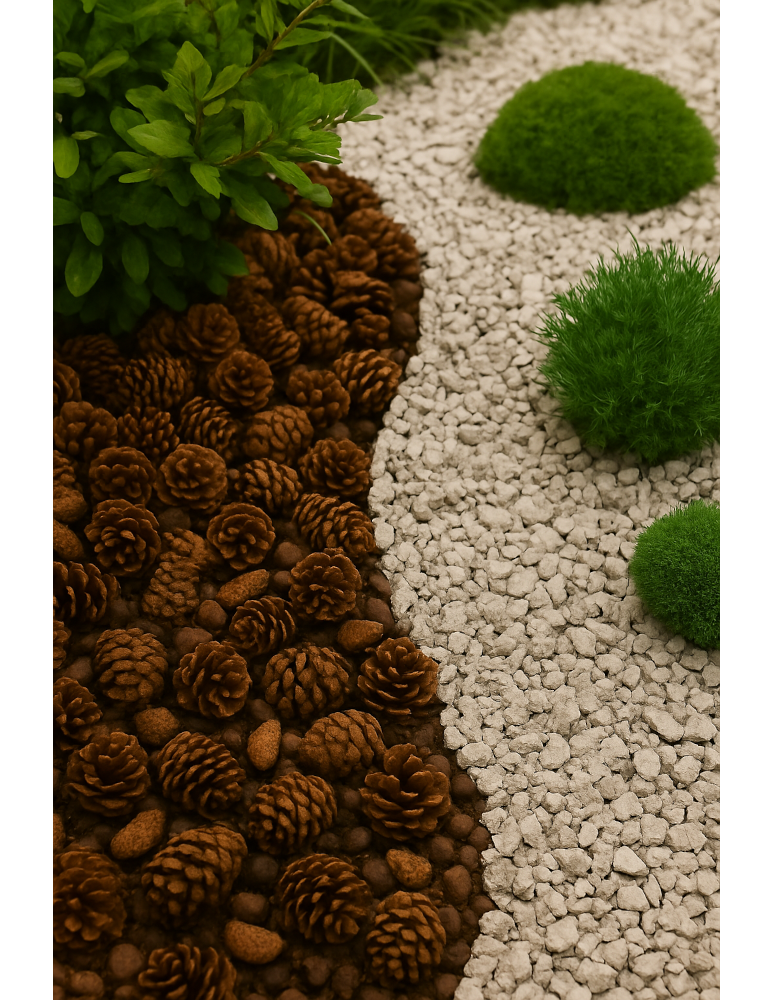 Surowce organiczne - SZYSZKI DO OGRODU  na RABATY ŚCIÓŁKĘ GRZĄDKI DEKORACJE eko 10KG 50L 1500SZT - product b2b.wamar.biz 11