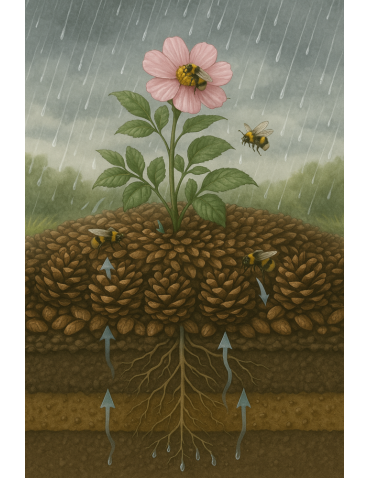 Surowce organiczne - SZYSZKI DO OGRODU  na RABATY ŚCIÓŁKĘ GRZĄDKI DEKORACJE eko 10KG 50L 1500SZT - product 12