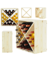 Stojak na wino szafka na butelki regał typu X 50x50x25 cm 24 butelki EKO