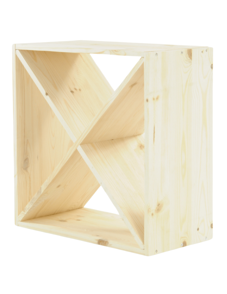 Skrzynkowe regały RW61 - Stojak na wino szafka na butelki regał typu X 50x50x25 cm 24 butelki EKO - product b2b.wamar.biz 2